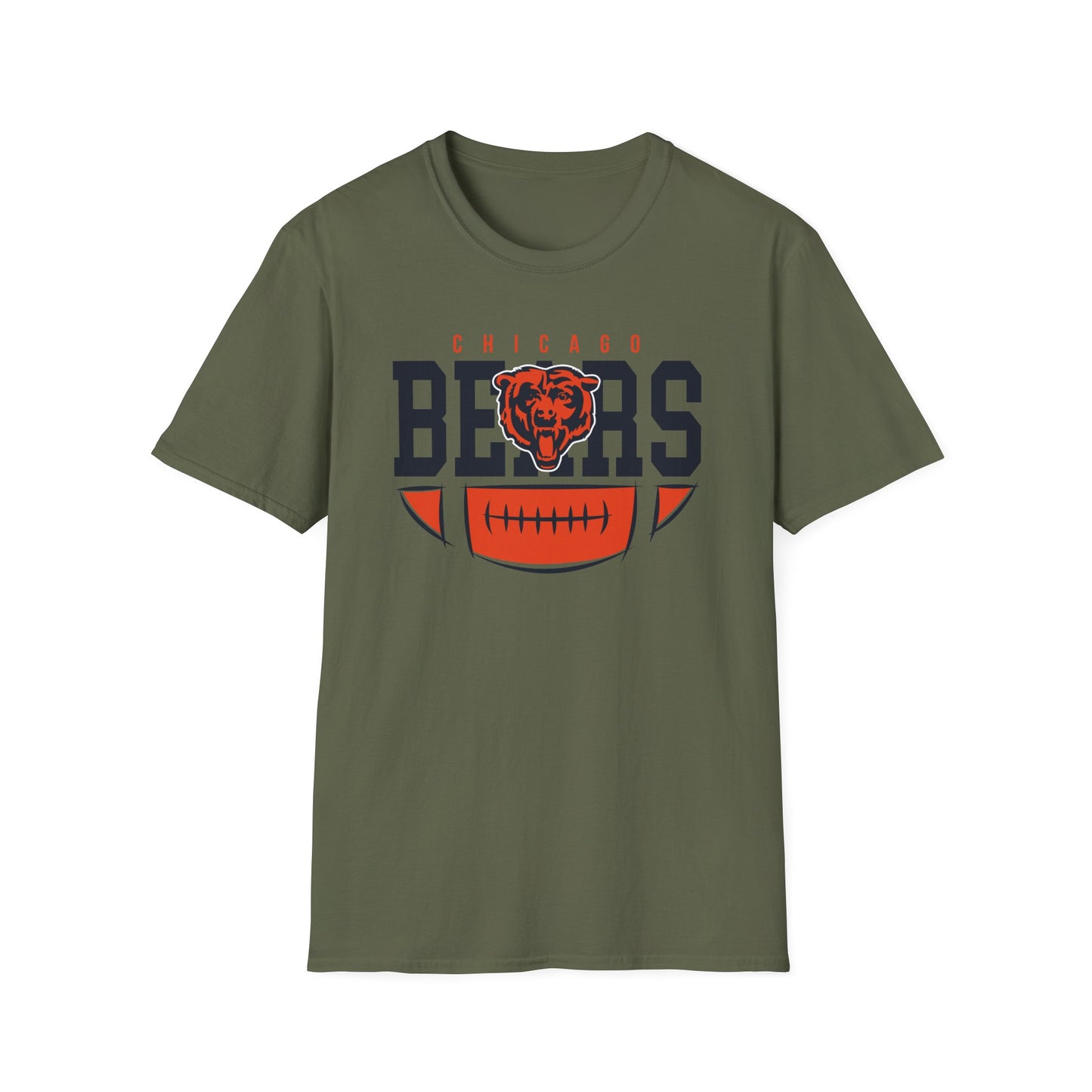 Chicago Bears Unisex Softstyle T-Shirt, Game Day Tee, Football Apparel, Sports Fan Shirt, Casual Wear, Tailgating Outfit