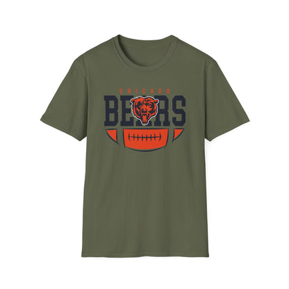 Chicago Bears Unisex Softstyle T-Shirt, Game Day Tee, Football Apparel, Sports Fan Shirt, Casual Wear, Tailgating Outfit