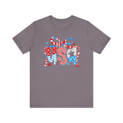 Patriotic USA Tee, Casual Style, Summer Festivals, Independence Day, Family Gatherings, Gift for Him/Her