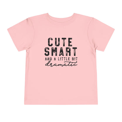 Cute & Smart Toddler Short Sleeve Tee - Fun Gift for Kids, Birthday Outfits, Playtime Apparel, Unique Toddler Fashion