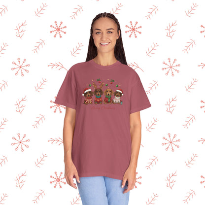 Christmas Dachshund Dogs T-Shirt - Merry Christmas Cute Holiday Tee
