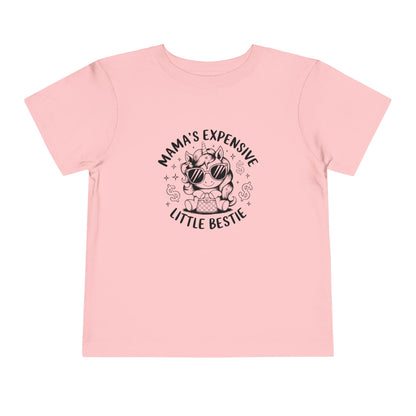 Mama's Expensive Little Bestie Toddler Tee, Cute Kids Shirt, Fun Toddler Apparel, Gift for Mom, Birthday Outfit, Summer Playwear