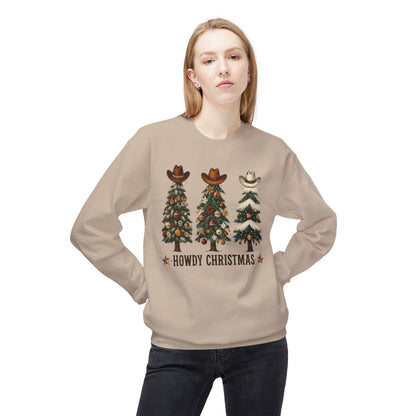 Howdy Christmas Sweatshirt - Western Cowboy Tree Holiday Crewneck