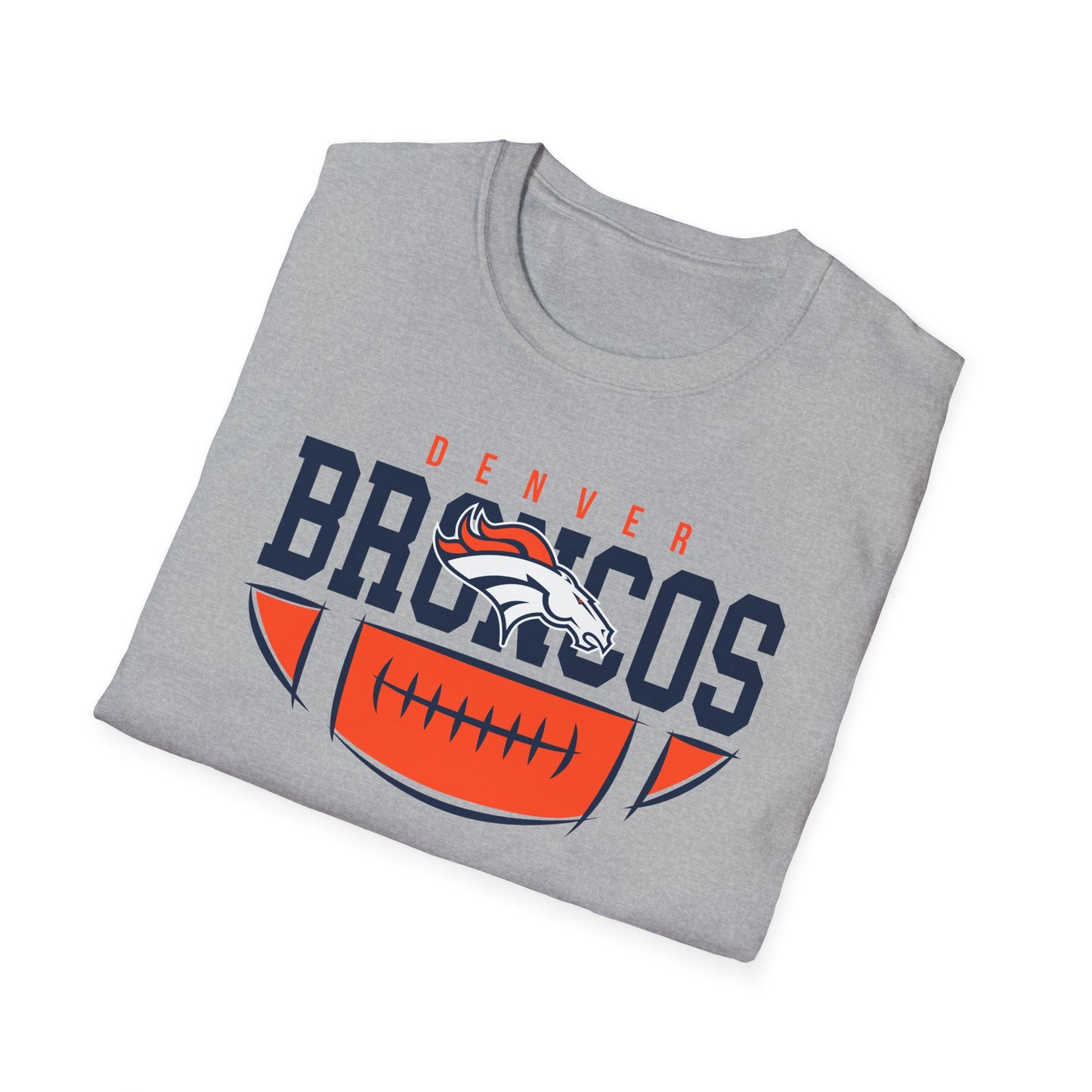 Denver Broncos Unisex Softstyle T-Shirt, Football Tee, Game Day Shirt, Sports Apparel, Fan Gear, Gift for Sports Lovers