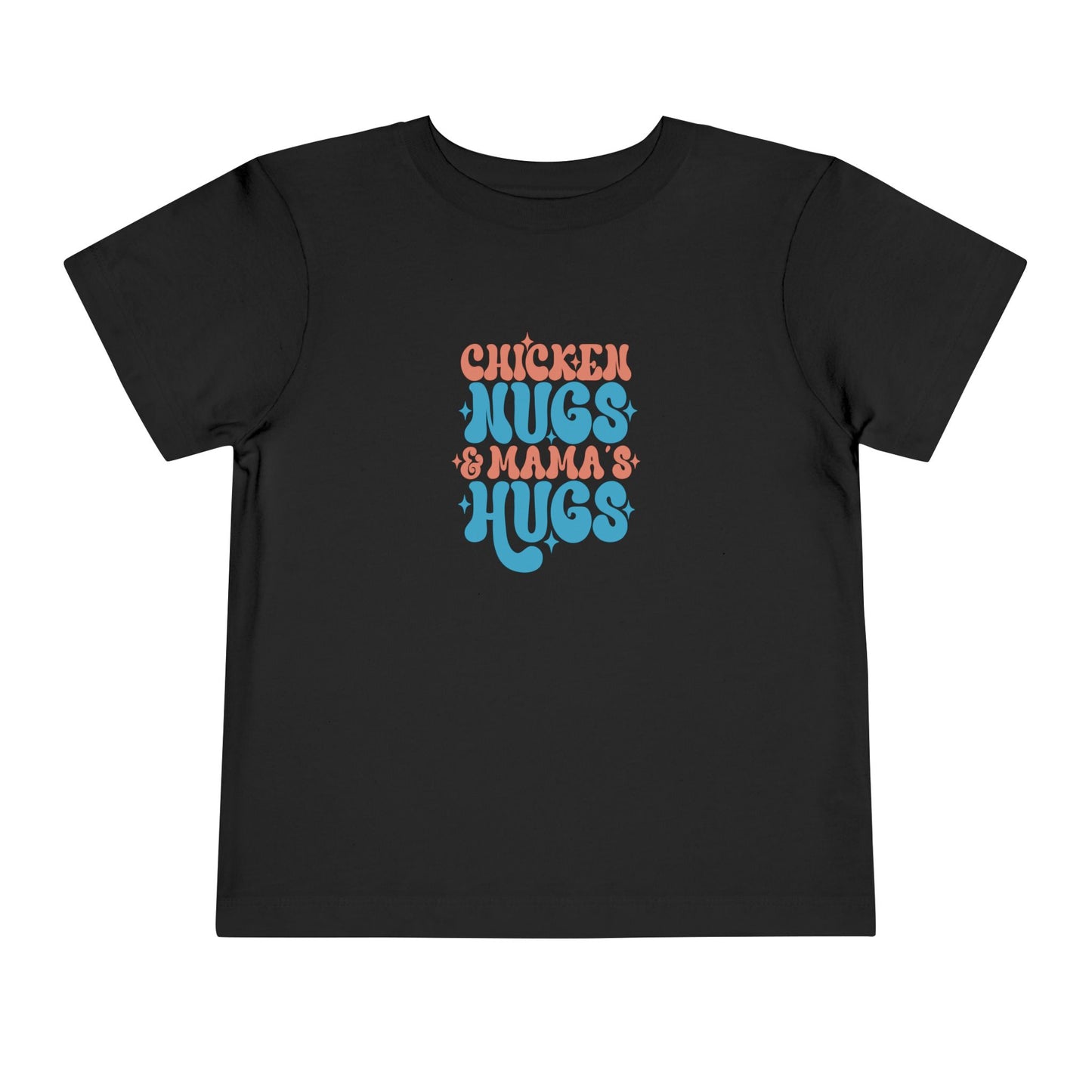 Toddler Short Sleeve Tee - 'Chicken Hugs & Mama's Hugs' - Cute Kid's T-Shirt, Fun Gift for Birthdays, Playdates, Family Gatherings
