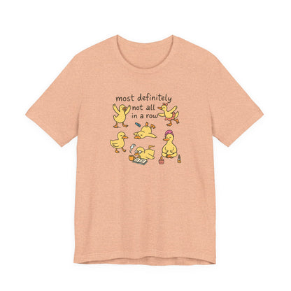 Funny Duck Graphic Tee - Most Definitely Not All in a Row | Quirky Unisex Shirt, Gift for Animal Lovers, Casual Wear, Birthday Gift, [...]