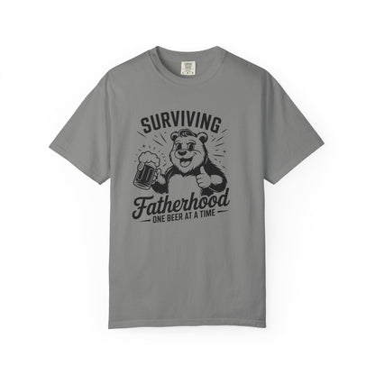 Surviving Fatherhood T-Shirt | Funny Gift for Dads | Casual, Gift for Father's Day, New Dad Shirt, Beer Lovers Tee