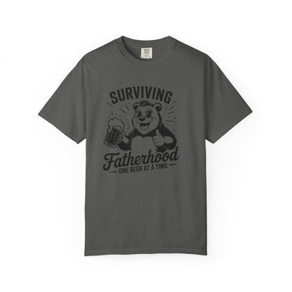 Surviving Fatherhood T-Shirt | Funny Gift for Dads | Casual, Gift for Father's Day, New Dad Shirt, Beer Lovers Tee