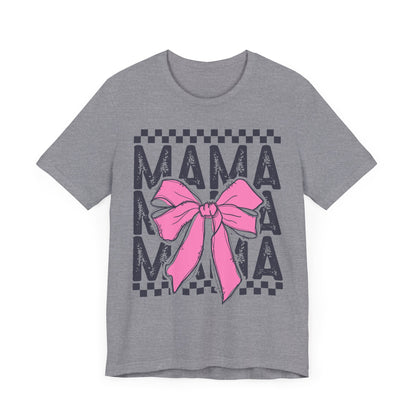 Cute Mama Bow Graphic Tee, Mother's Day Gift, Stylish T-Shirt for Moms, Everyday Wear, Birthday Gift for Her