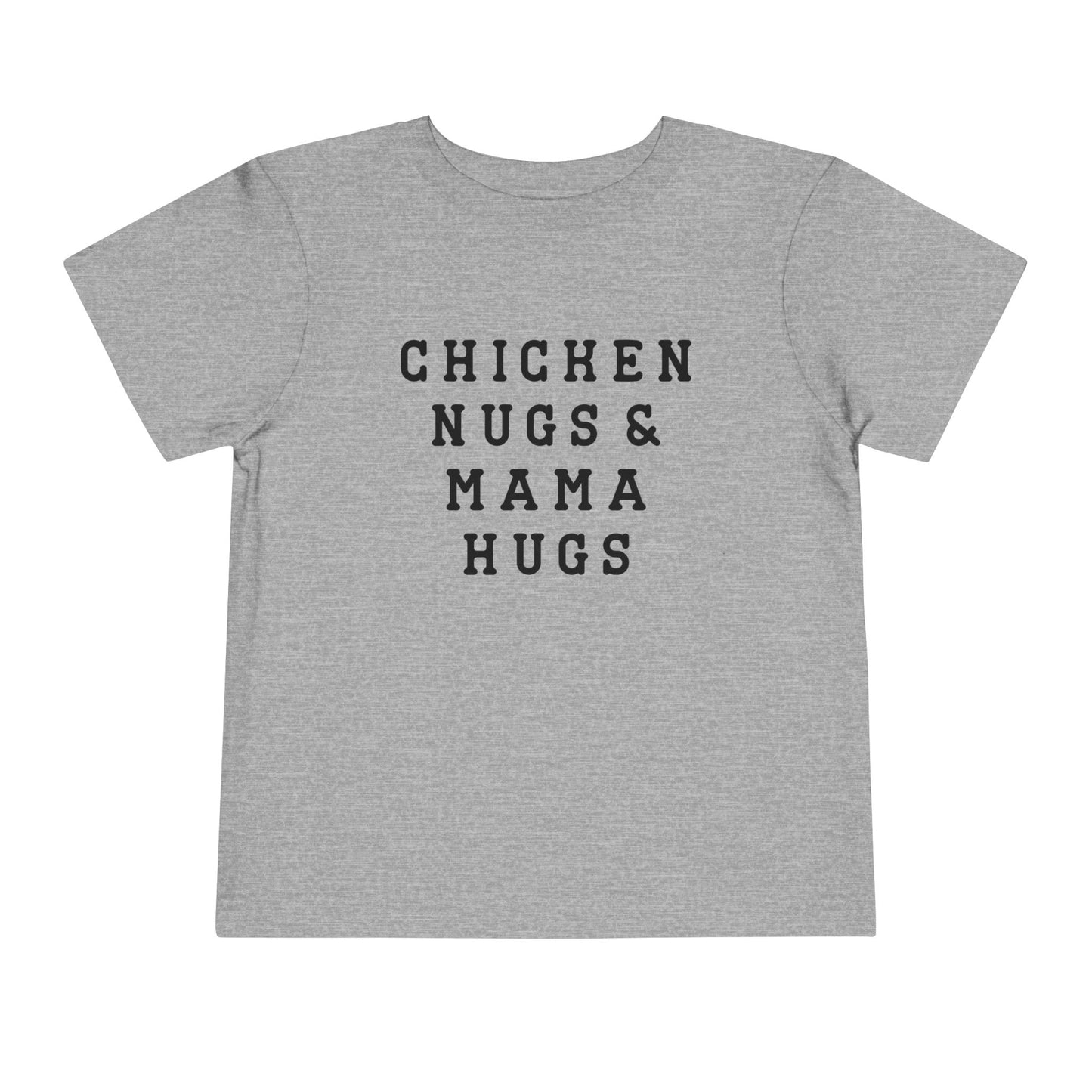 Toddler Chicken Nugs & Mama Hugs Tee - Cute Kids Shirt, Funny Toddler Tee, Gift for Moms, Baby Shower Gift, Playdate Outfit