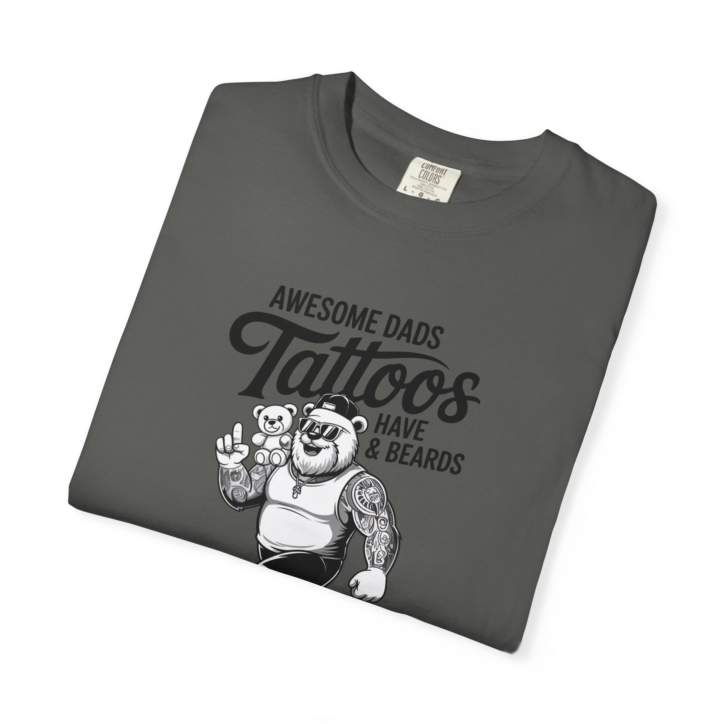 Awesome Dads Tattooed & Bearded T-shirt | Funny Dad Gift | Father's Day | Casual Wear | Gifts for Dads, Unisex T-shirt