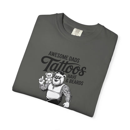 Awesome Dads Tattooed & Bearded T-shirt | Funny Dad Gift | Father's Day | Casual Wear | Gifts for Dads, Unisex T-shirt