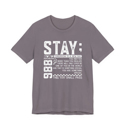 Stay Inspirational Tee, Unisex Motivational Shirt, Positive Quote T-Shirt, Everyday Comfort Wear, Gift for Encouragement