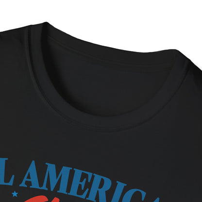 All American Chick T-Shirt, Fun Independence Day Tee, All American Chick Shirt, Cute Farm Animal Apparel, Gift for Chicken Lovers