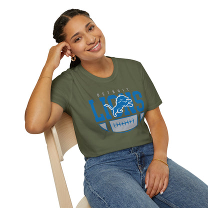 Detroit Lions Unisex Softstyle T-Shirt, Football Fan Tee, Game Day Shirt, Sports Apparel, NFL Merchandise