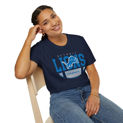 Detroit Lions Unisex Softstyle T-Shirt, Football Fan Tee, Game Day Shirt, Sports Apparel, NFL Merchandise