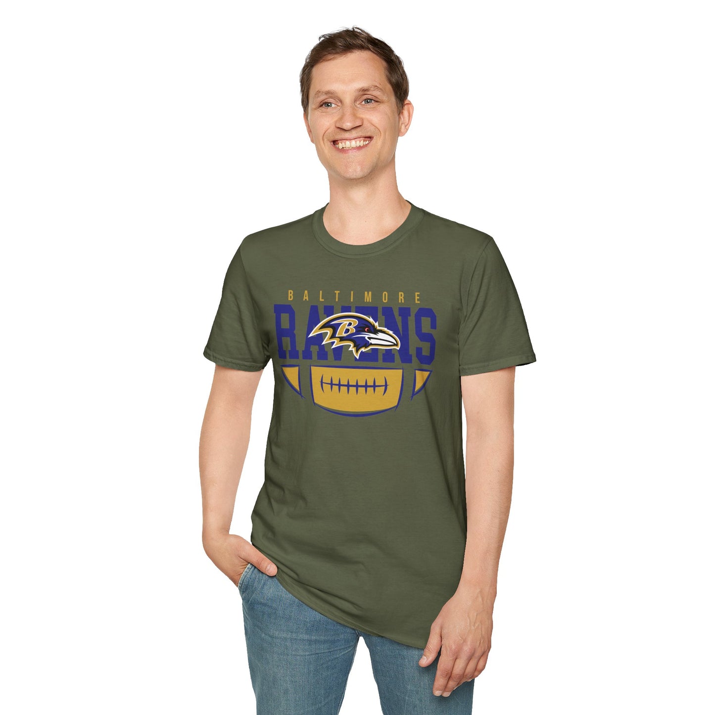 Baltimore Ravens Softstyle T-Shirt, Casual Sports Tee, Gift for Fans, Game Day Apparel, Unisex T-Shirt, Team Spirit Wear