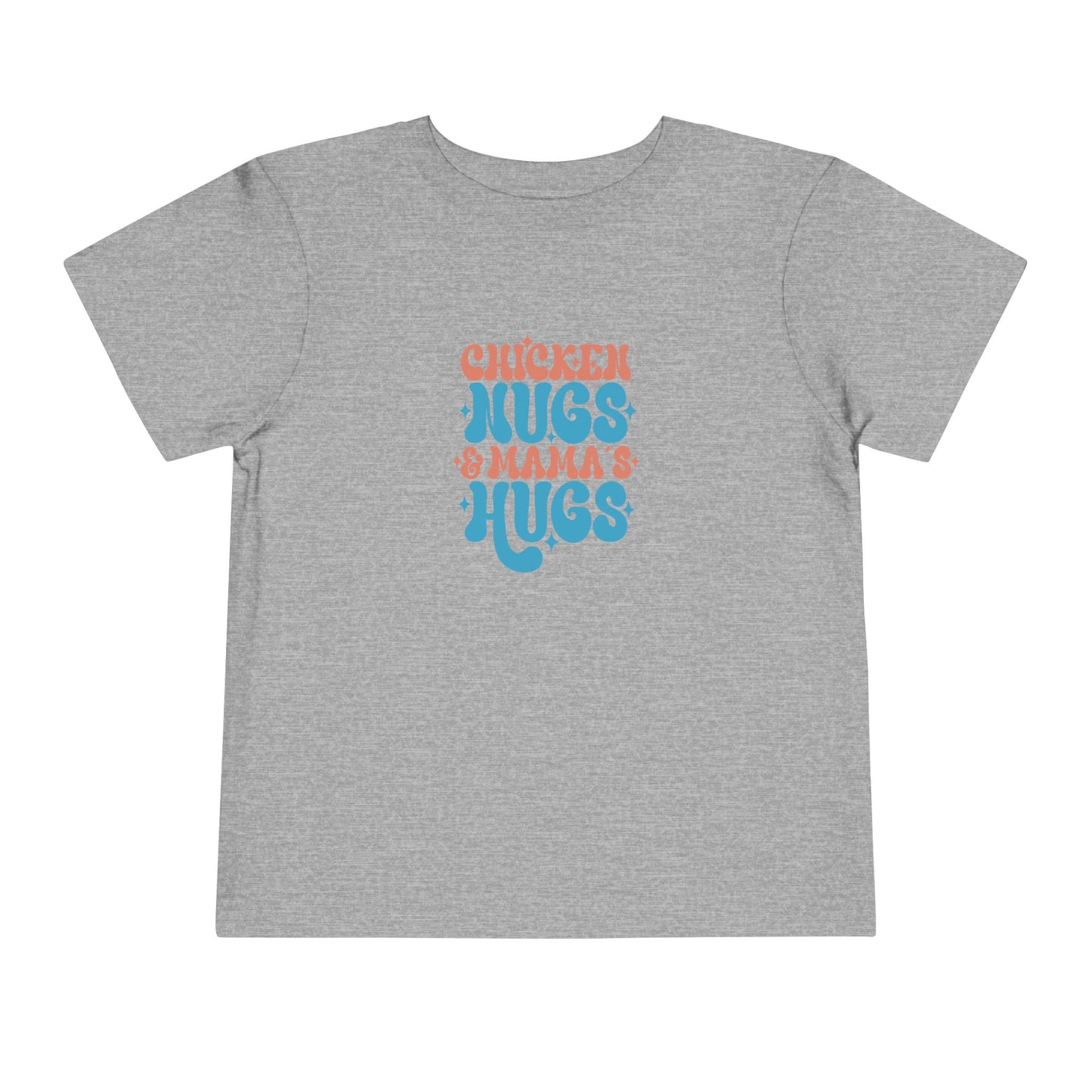 Toddler Short Sleeve Tee - 'Chicken Hugs & Mama's Hugs' - Cute Kid's T-Shirt, Fun Gift for Birthdays, Playdates, Family Gatherings