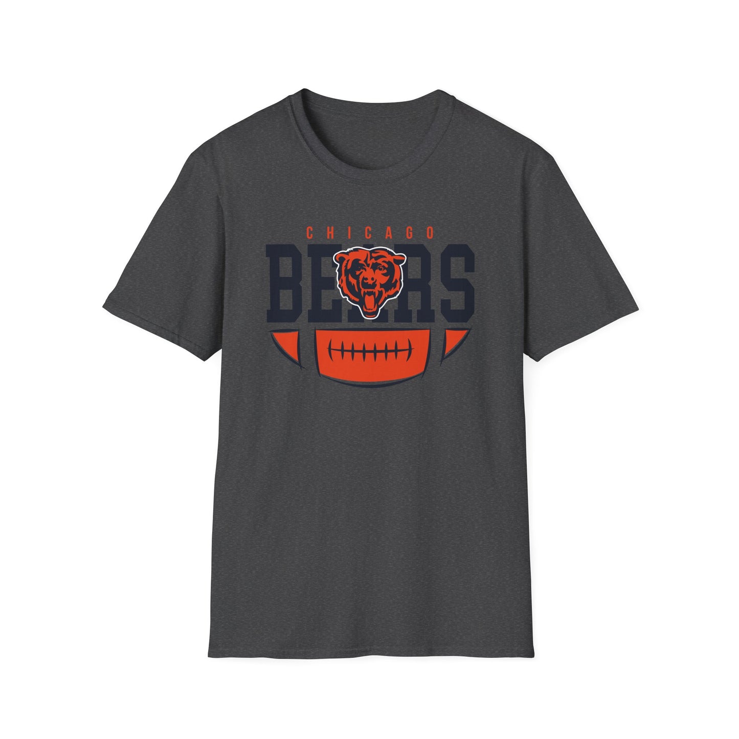 Chicago Bears Unisex Softstyle T-Shirt, Game Day Tee, Football Apparel, Sports Fan Shirt, Casual Wear, Tailgating Outfit