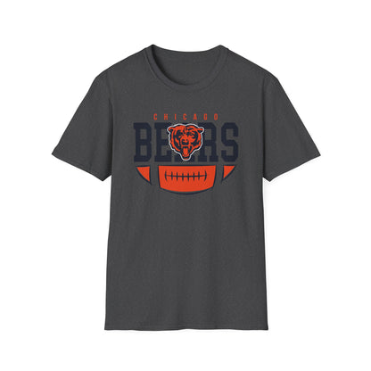 Chicago Bears Unisex Softstyle T-Shirt, Game Day Tee, Football Apparel, Sports Fan Shirt, Casual Wear, Tailgating Outfit