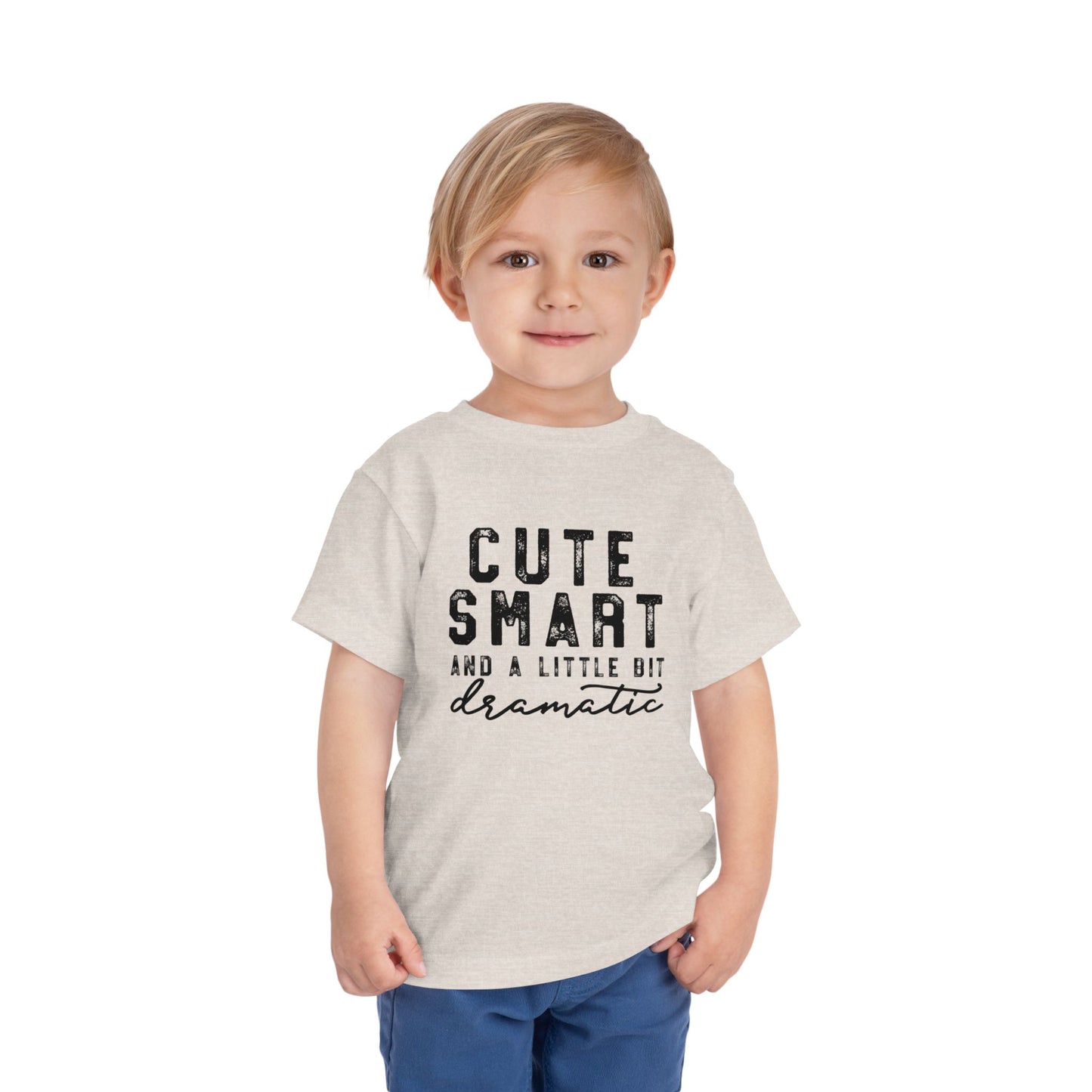 Cute & Smart Toddler Short Sleeve Tee - Fun Gift for Kids, Birthday Outfits, Playtime Apparel, Unique Toddler Fashion