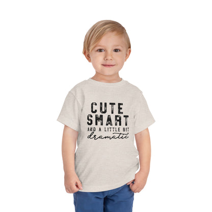 Cute & Smart Toddler Short Sleeve Tee - Fun Gift for Kids, Birthday Outfits, Playtime Apparel, Unique Toddler Fashion