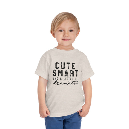 Cute & Smart Toddler Short Sleeve Tee - Fun Gift for Kids, Birthday Outfits, Playtime Apparel, Unique Toddler Fashion