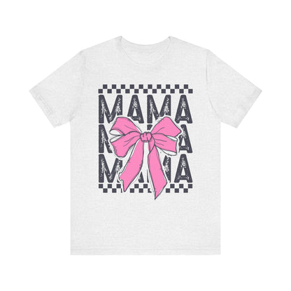 Cute Mama Bow Graphic Tee, Mother's Day Gift, Stylish T-Shirt for Moms, Everyday Wear, Birthday Gift for Her