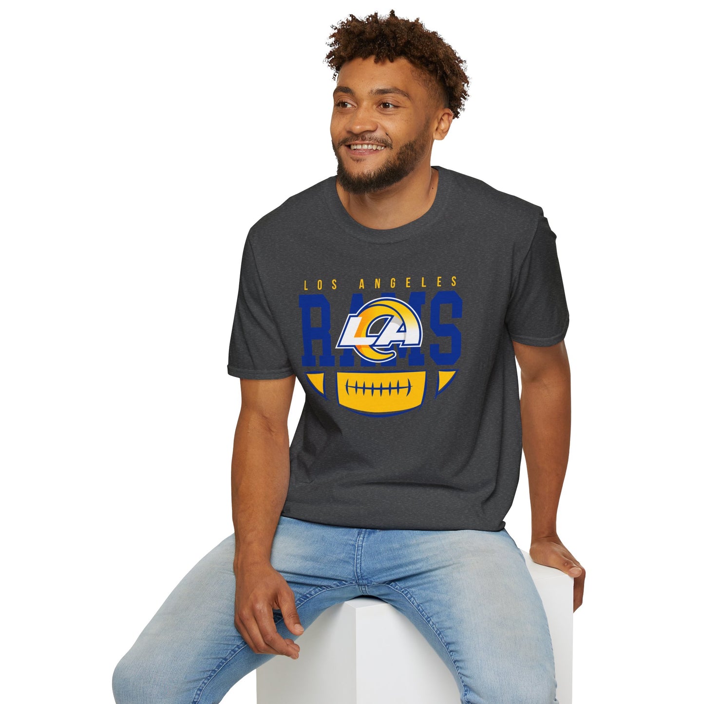 Los Angeles Rams Unisex Softstyle T-Shirt, Football Fan Apparel, Game Day Outfit, Sports Gift, Casual Wear, Team Spirit Tee