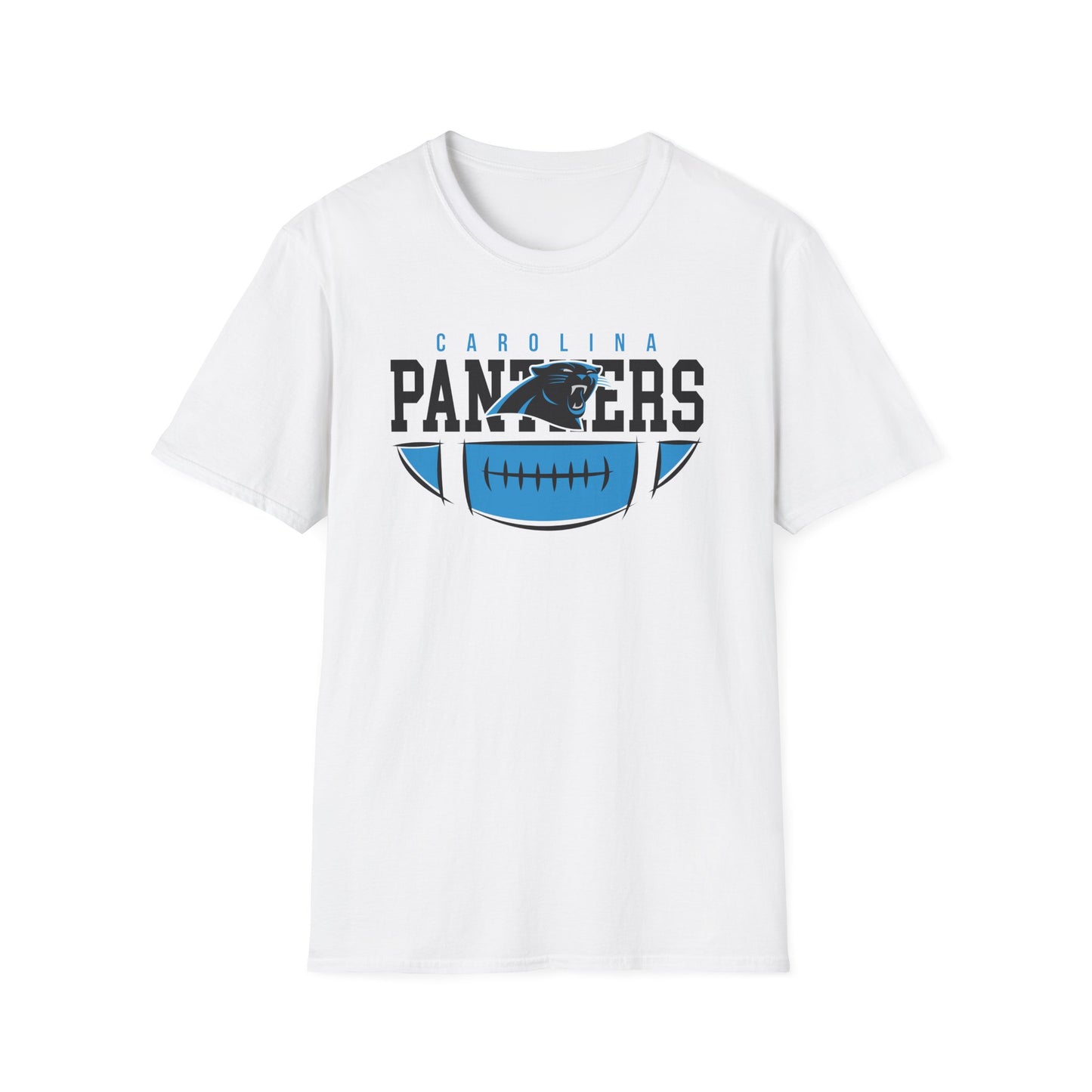 Panthers Logo Unisex Softstyle T-Shirt, Football Fan Tee, Game Day Shirt, Sports Apparel, Casual Wear, Gift for Fans