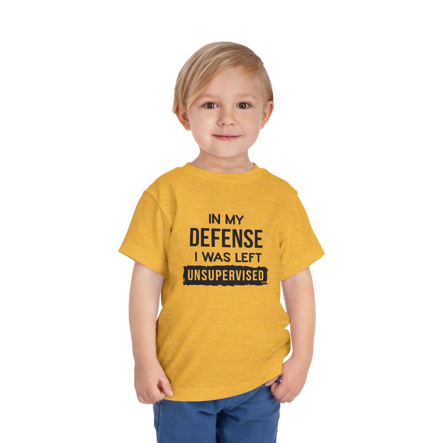 Funny Toddler Tee - "In My Defense I Was Left Unsupervised" - Cute Gift for Kids, Humor Tee, Playtime Wear, Birthday Shirt, Family [...]
