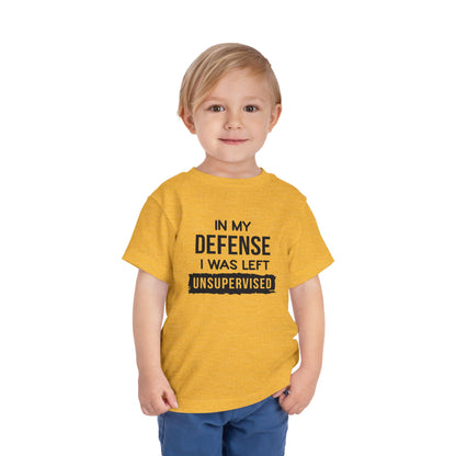Funny Toddler Tee - "In My Defense I Was Left Unsupervised" - Cute Gift for Kids, Humor Tee, Playtime Wear, Birthday Shirt, Family [...]