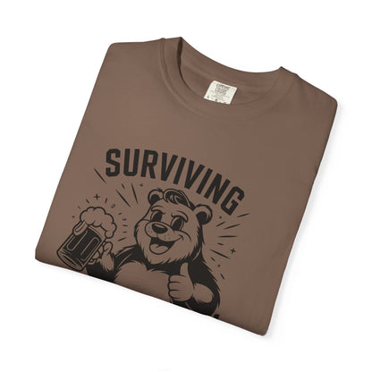 Surviving Fatherhood T-Shirt | Funny Gift for Dads | Casual, Gift for Father's Day, New Dad Shirt, Beer Lovers Tee