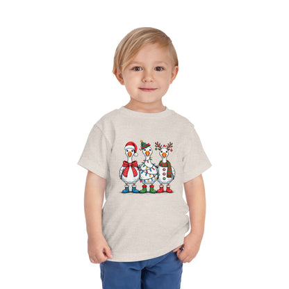 Toddler Tee — Cute Christmas Penguins Trio Holiday Shirt