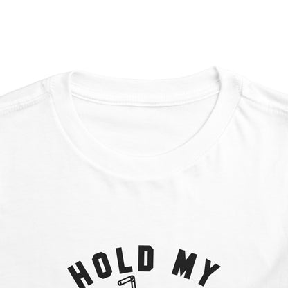 Fun Toddler Tee - "Hold My Juice Box and Watch This" - Perfect for Playdates, Birthdays, Summer Fun, Gift for Kids, Toddler Clothes