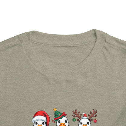 Toddler Tee — Cute Christmas Penguins Trio Holiday Shirt