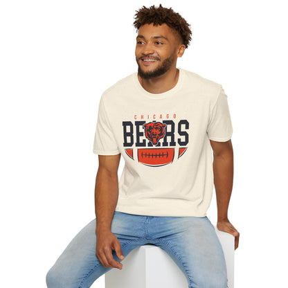 Chicago Bears Unisex Softstyle T-Shirt, Game Day Tee, Football Apparel, Sports Fan Shirt, Casual Wear, Tailgating Outfit