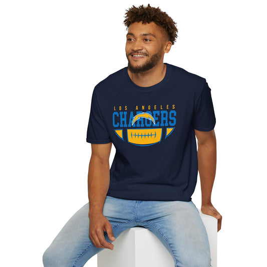 Unisex Softstyle T-Shirt - Chargers Football Pride, Casual Wear, Game Day Tee, Sports Fan Shirt, Gift for Him/Her