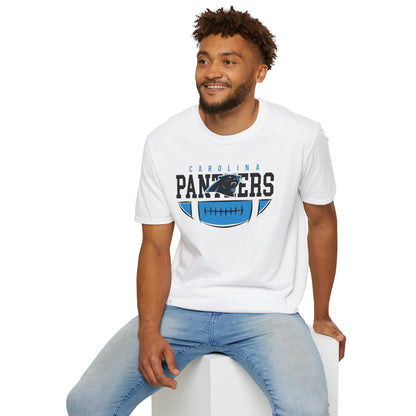 Panthers Logo Unisex Softstyle T-Shirt, Football Fan Tee, Game Day Shirt, Sports Apparel, Casual Wear, Gift for Fans