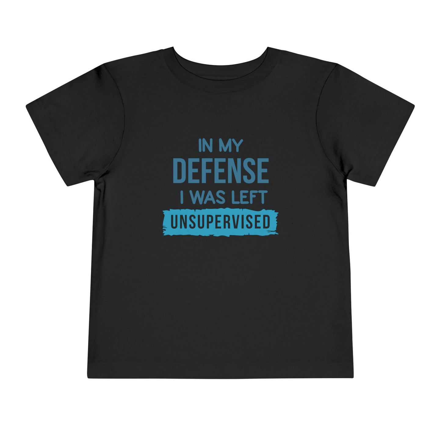 Funny Toddler Tee - "In My Defense I Was Left Unsupervised" - Cute Gift for Kids, Birthday, Fun Playwear, Parent Humor