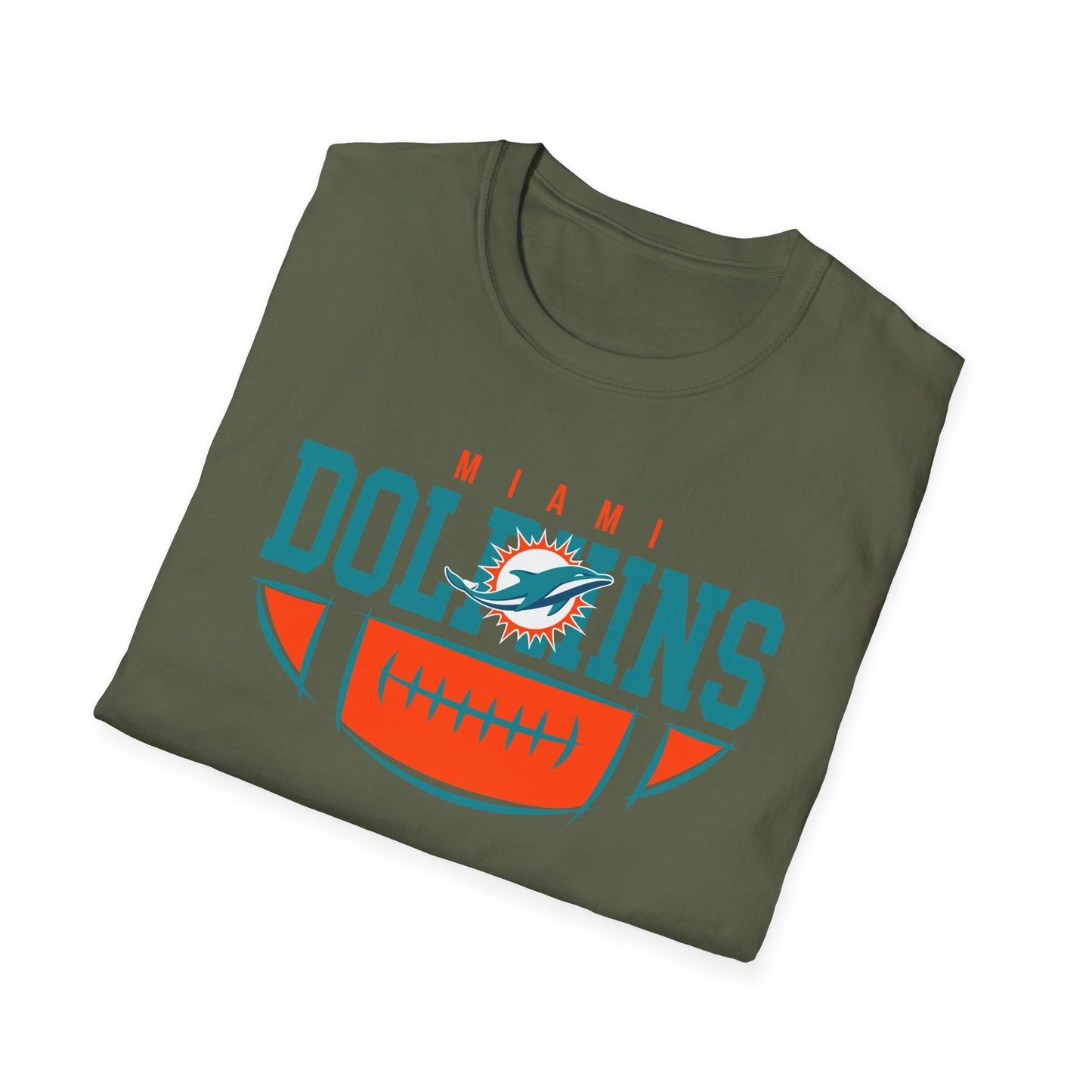 Miami Dolphins Retro Softstyle T-Shirt, Casual Sportswear, Game Day Apparel, Unisex Tee, Football Fan Gift