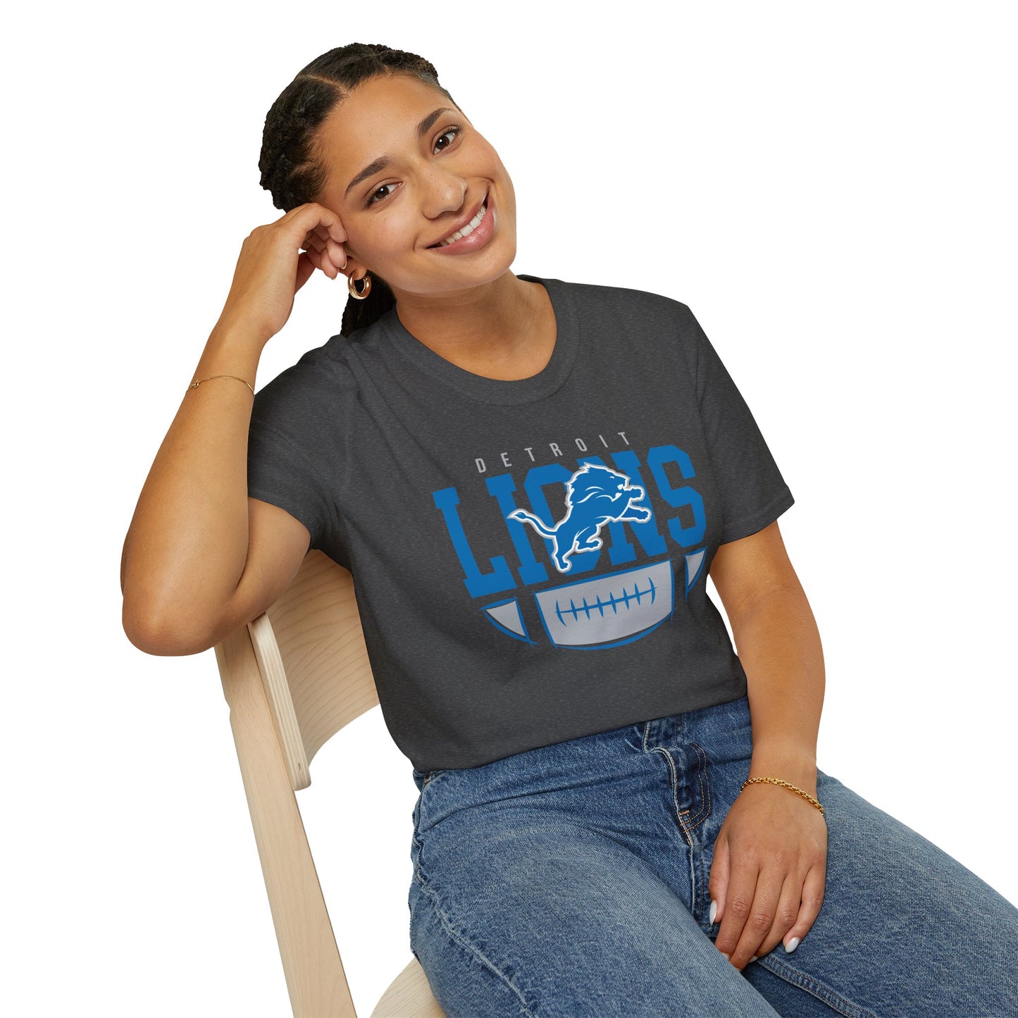 Detroit Lions Unisex Softstyle T-Shirt, Football Fan Tee, Game Day Shirt, Sports Apparel, NFL Merchandise