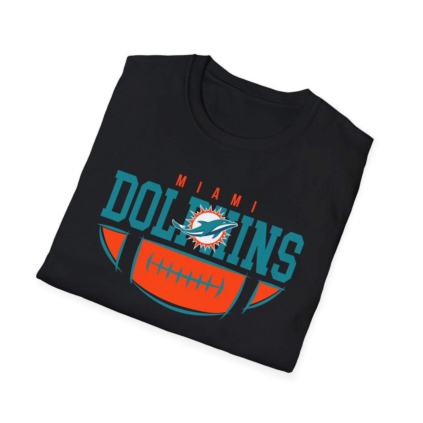Miami Dolphins Retro Softstyle T-Shirt, Casual Sportswear, Game Day Apparel, Unisex Tee, Football Fan Gift