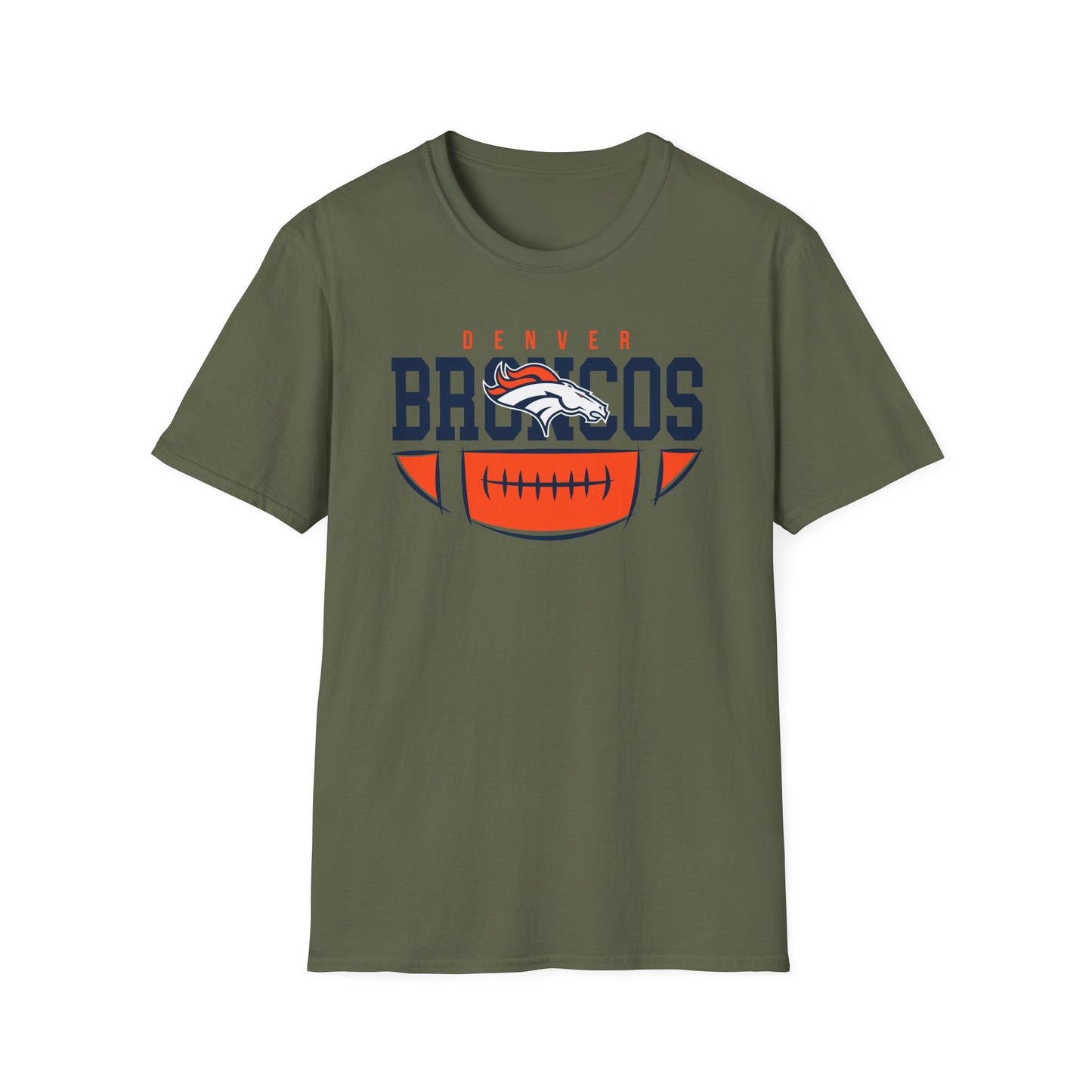 Denver Broncos Unisex Softstyle T-Shirt, Football Tee, Game Day Shirt, Sports Apparel, Fan Gear, Gift for Sports Lovers