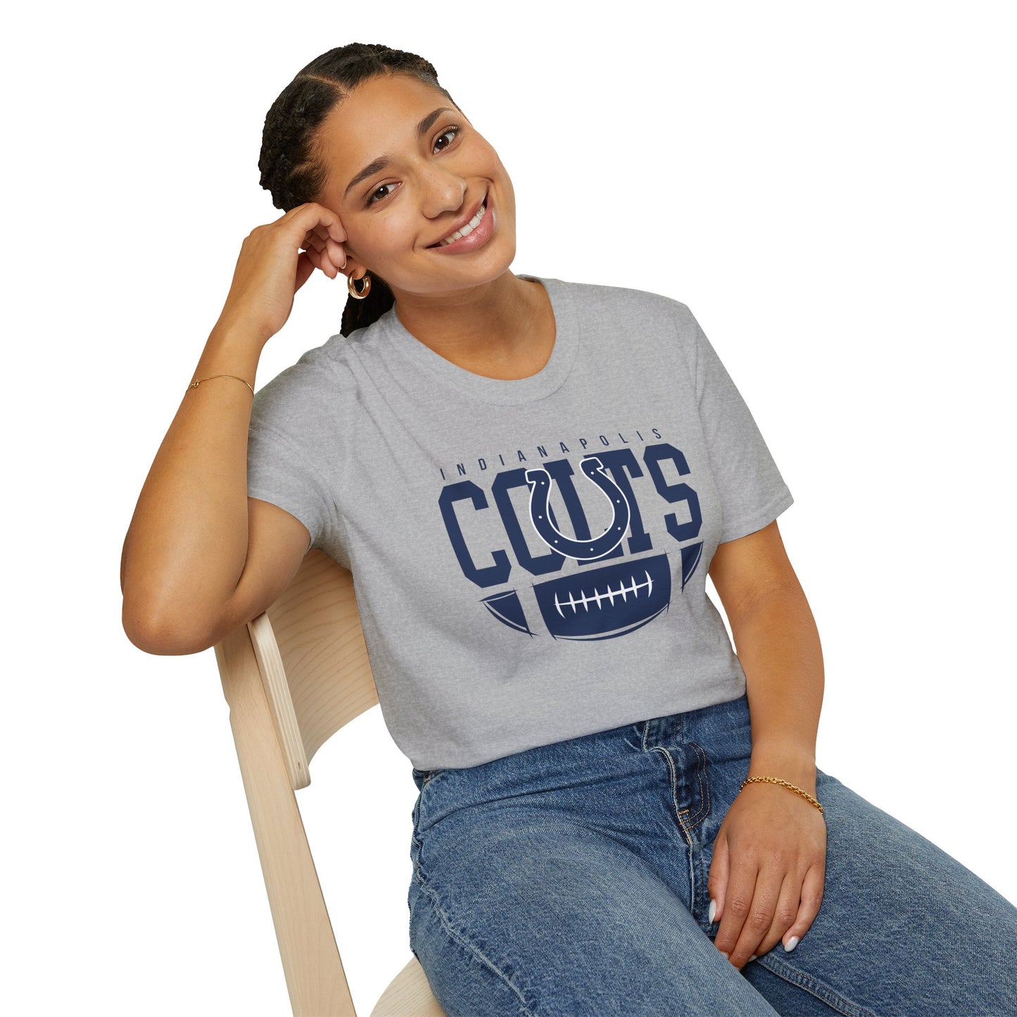 Indianapolis Colts Unisex Softstyle T-Shirt, Football Tee, Game Day Apparel, Casualwear, Sports Fan Gear, Gift for Him/Her