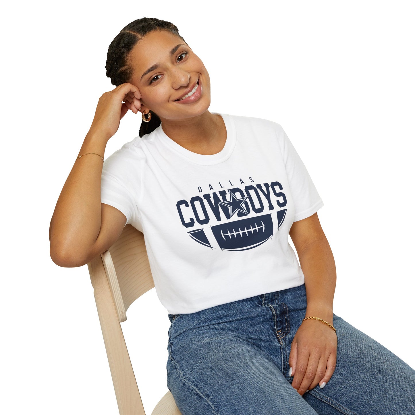 Dallas Cowboys Unisex Softstyle T-Shirt | Casual Fan Gear, Sports Apparel, Game Day Wear, Gift for Football Fans, Team Merchandise
