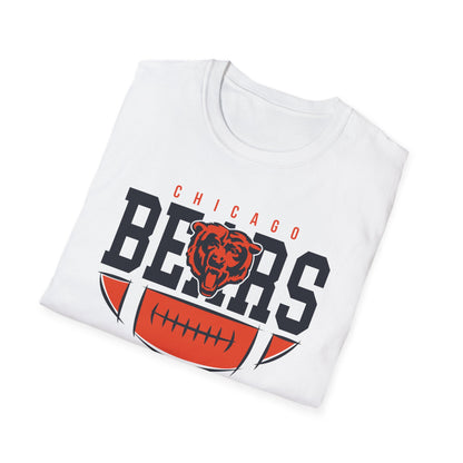 Chicago Bears Unisex Softstyle T-Shirt, Game Day Tee, Football Apparel, Sports Fan Shirt, Casual Wear, Tailgating Outfit