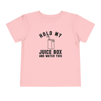 Fun Toddler Tee - "Hold My Juice Box and Watch This" - Perfect for Playdates, Birthdays, Summer Fun, Gift for Kids, Toddler Clothes