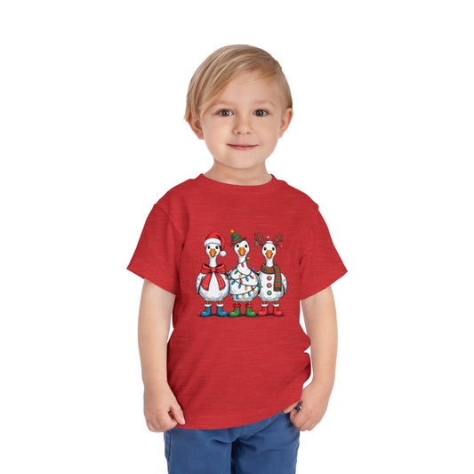 Toddler Tee — Cute Christmas Penguins Trio Holiday Shirt