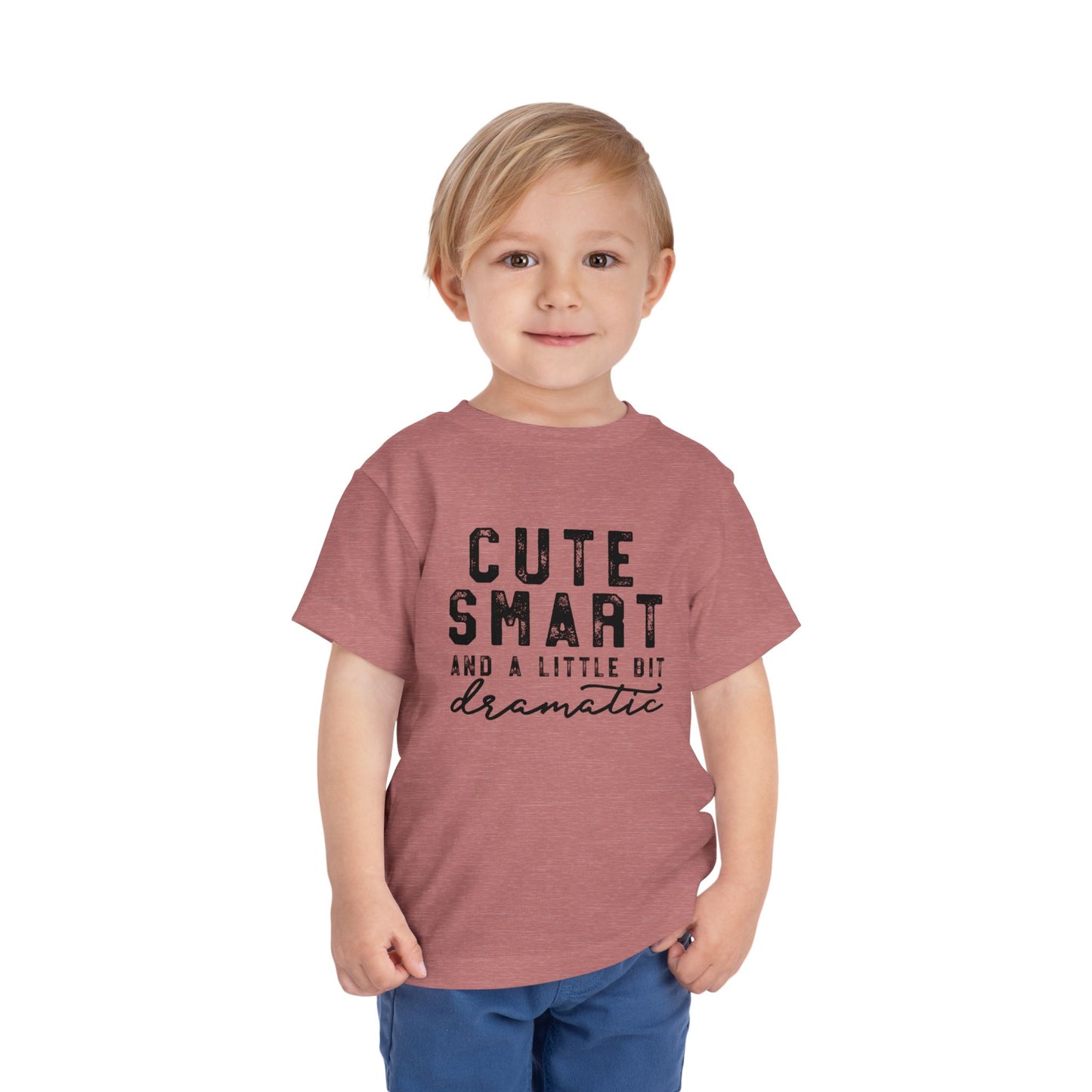 Cute & Smart Toddler Short Sleeve Tee - Fun Gift for Kids, Birthday Outfits, Playtime Apparel, Unique Toddler Fashion